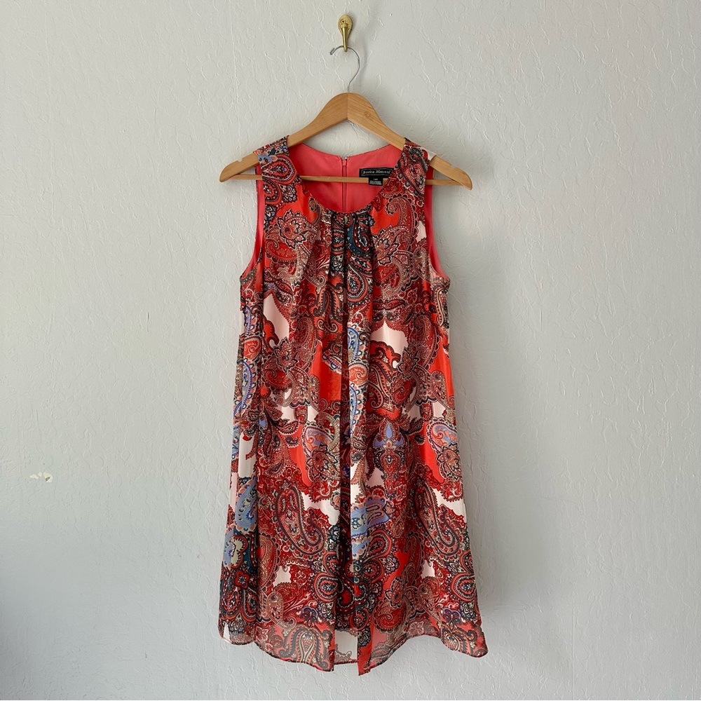 Jessica Howard Red and White Ruffled Tiered Sundress